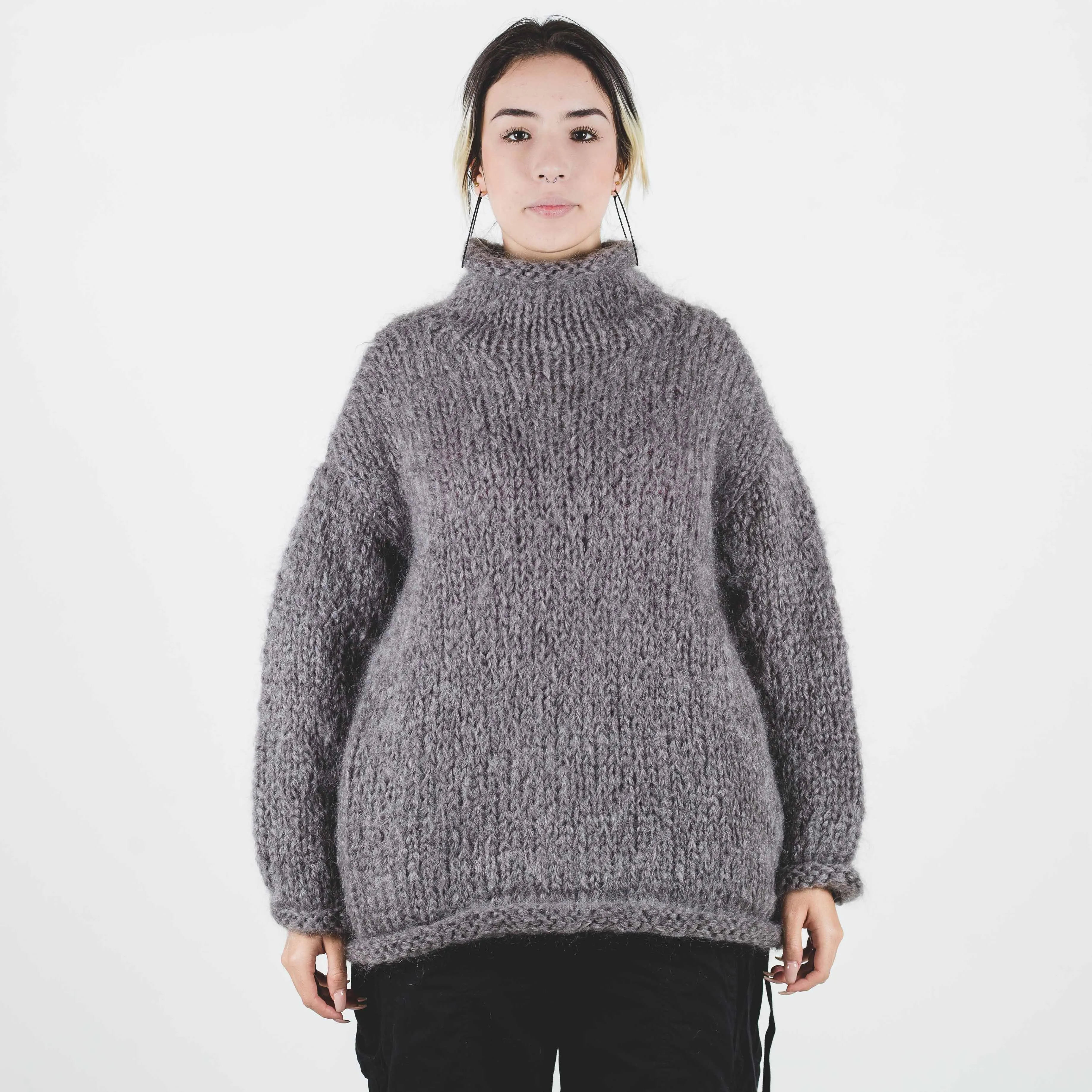 Undercover Gray Knit Turtleneck Sweater