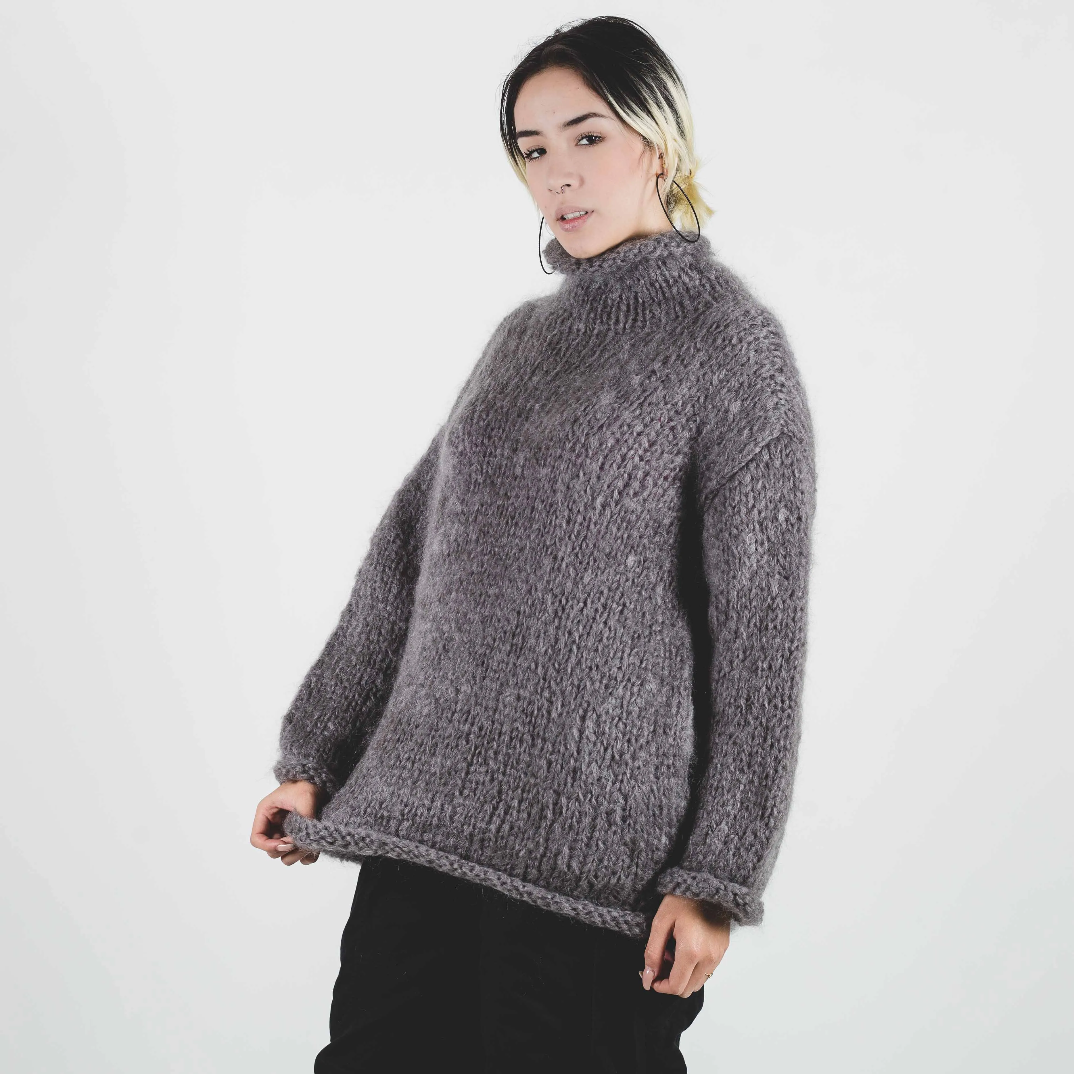 Undercover Gray Knit Turtleneck Sweater