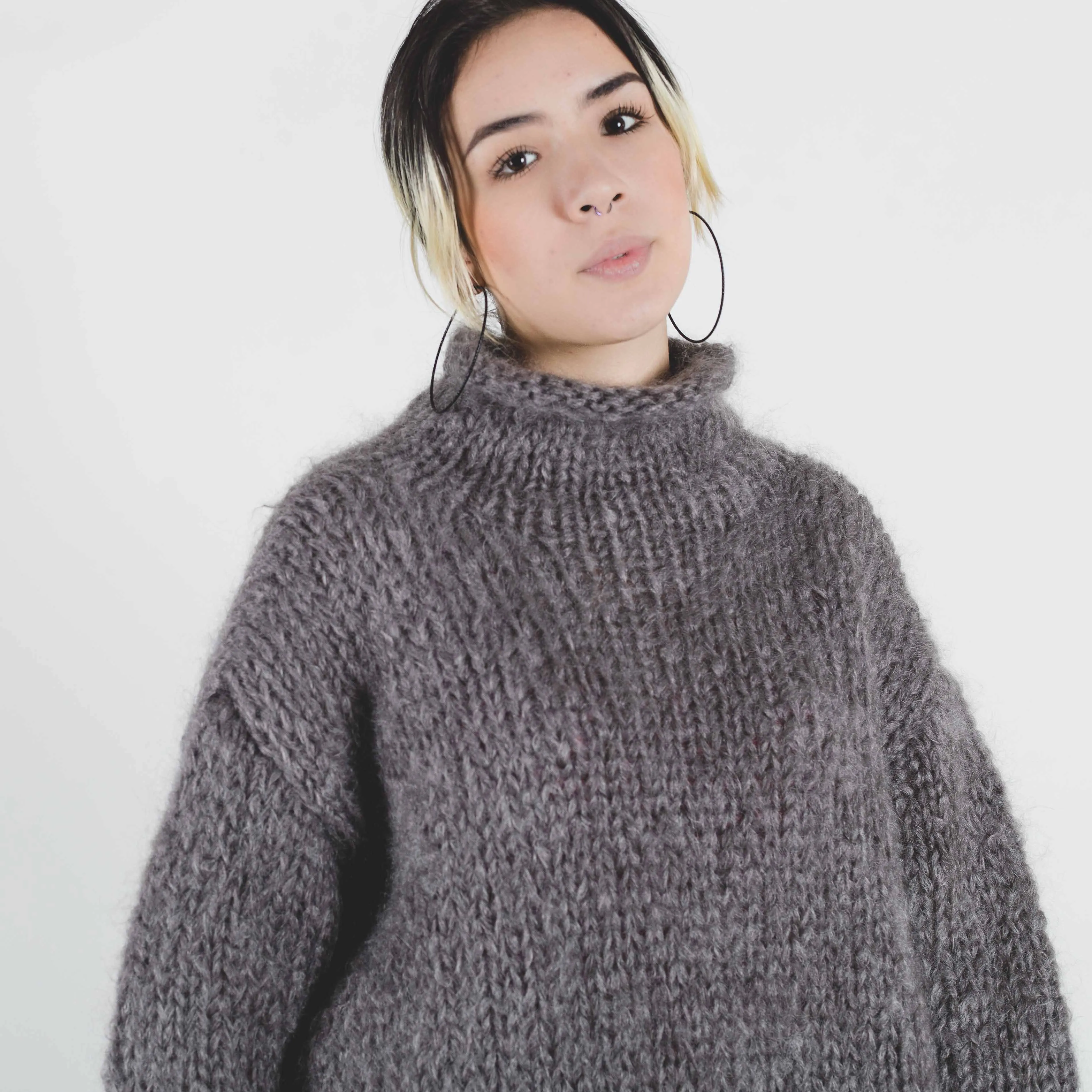 Undercover Gray Knit Turtleneck Sweater