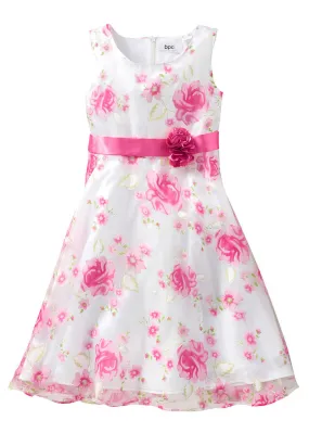 Vestido de fiesta para niñas Blanco-rosa