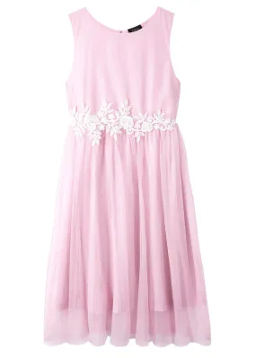 Vestido de fiesta para niñas Rosa-blanco