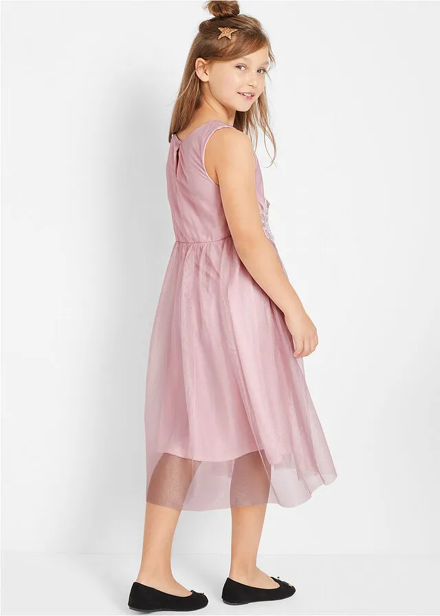 Vestido de fiesta para niñas Rosa-blanco