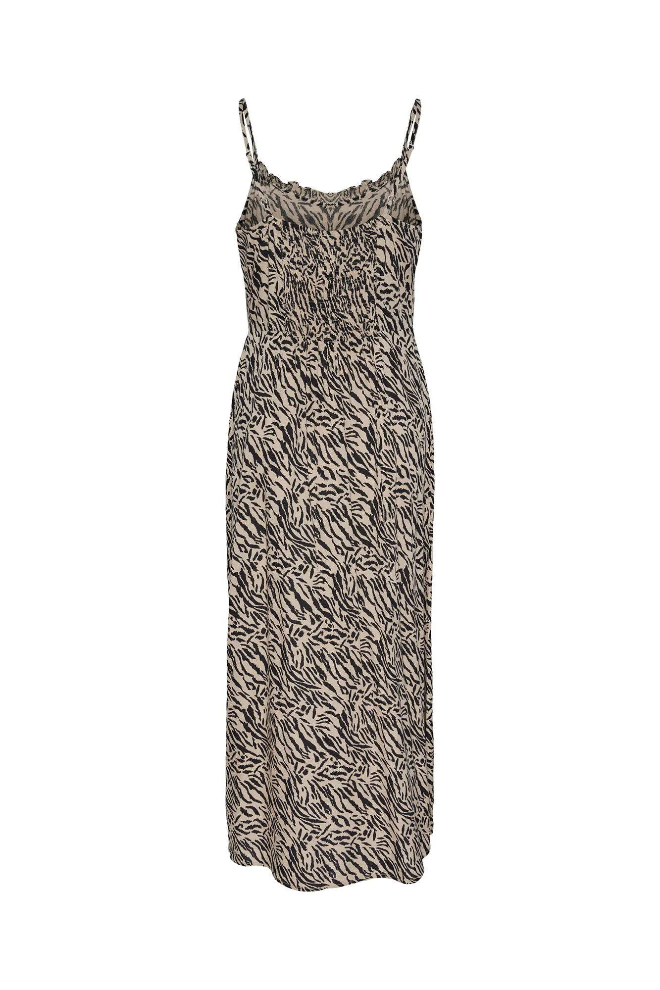 Vestido midi de tirantes estampado animal print