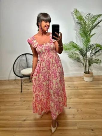 Vestido Nido de Abeja Estampado BELLANCHE