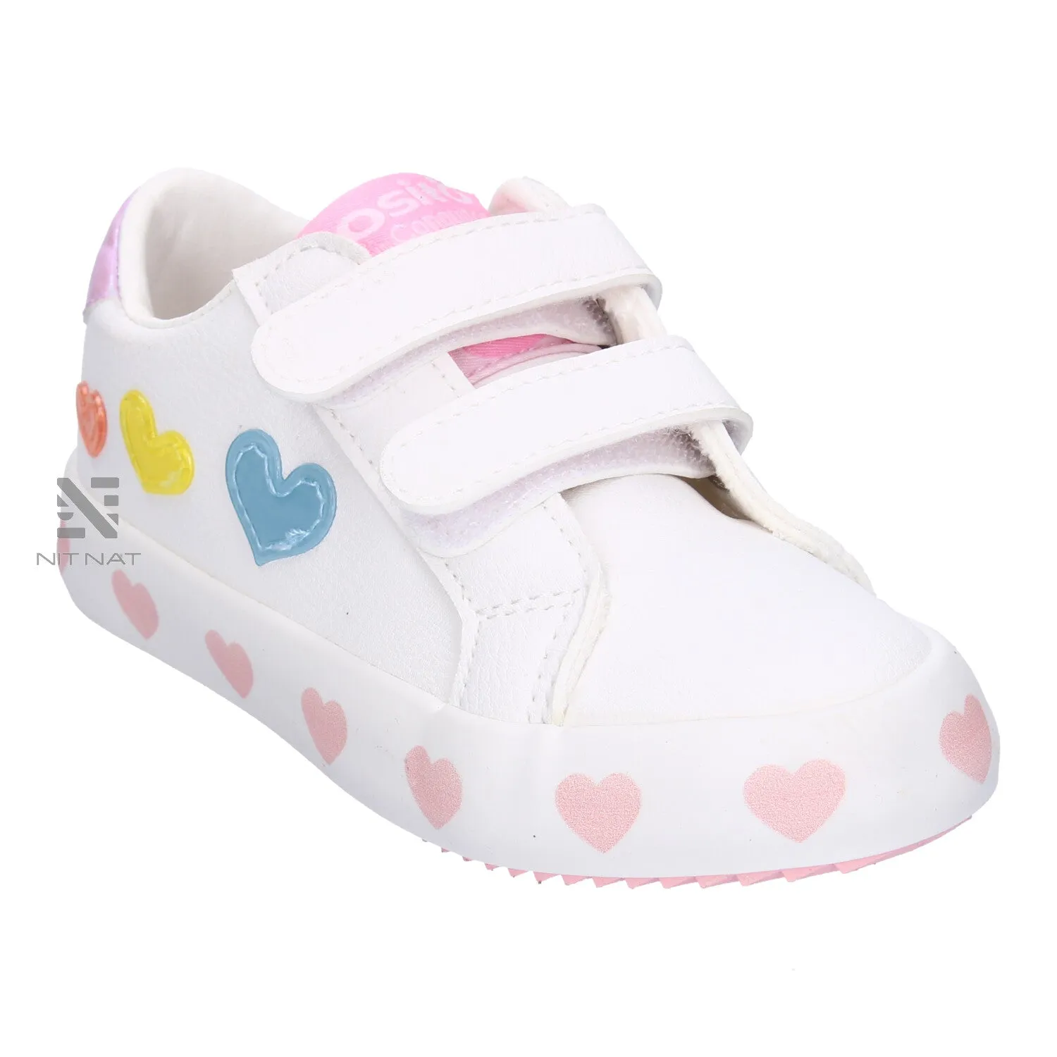 Zapatillas Conguitos Corazones Bebé Blanco