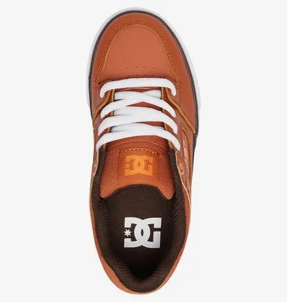 Zapatillas de piel cuero DC SHOES para niño PURE BROWN (brn) Ref. ADBS300267 marrón/camel