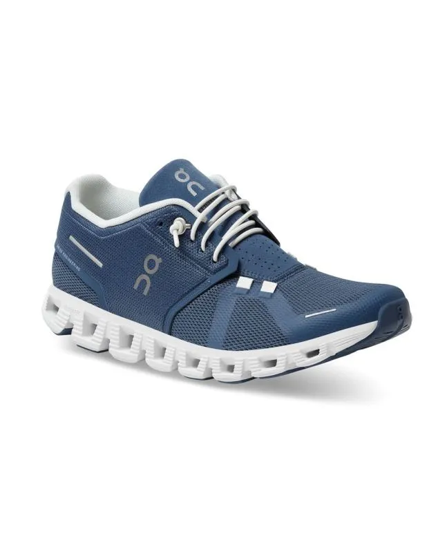 Zapatillas On Running Cloud 5 W Denim-White