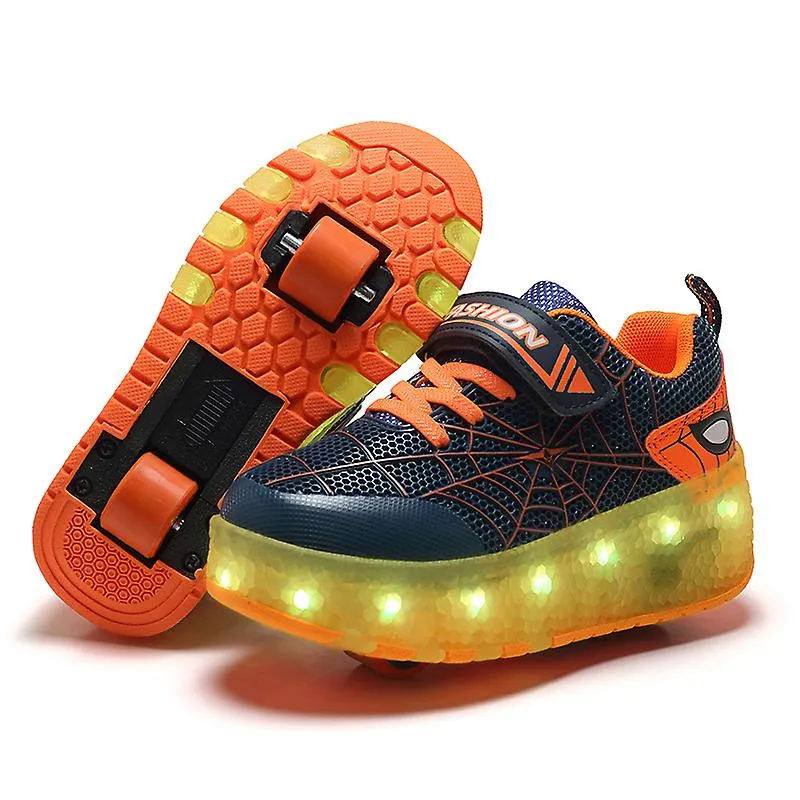 Zapatillas para niños USB recarga iluminar patines zapatos niños niñas casual skateboarding shoe roller skate zapatos deportivos