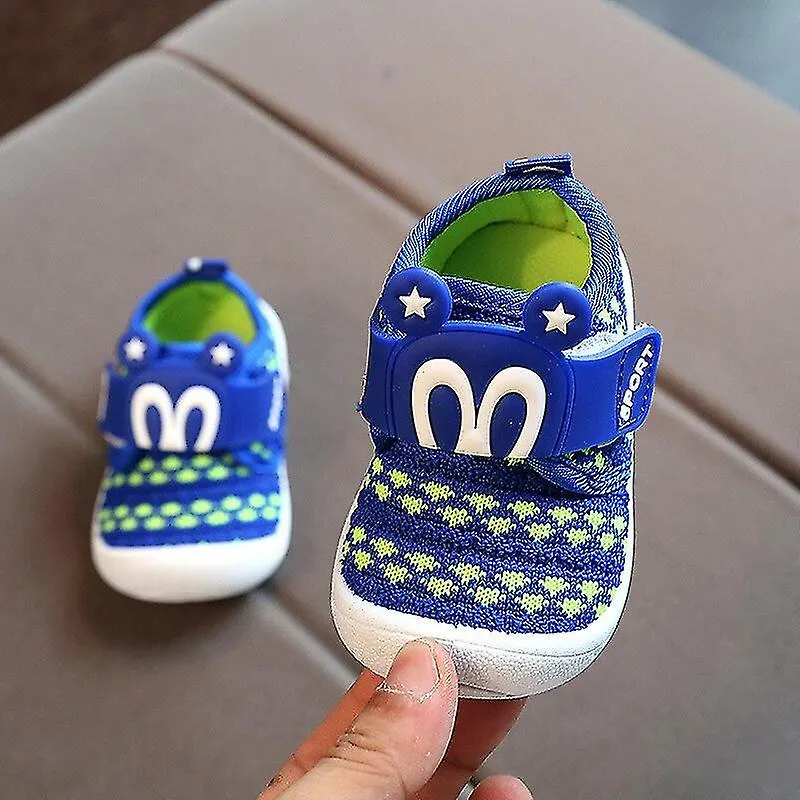 Zapato antideslizante para niños pequeños Malla para bebés Primeros caminantes Zapatos con patrón de moda Baby Boy Mocasines cas