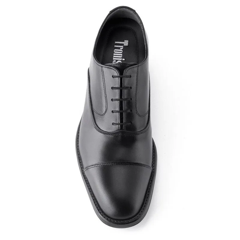 Zapatos Con Alzas Para Hombre Derbi Negro Masaltos