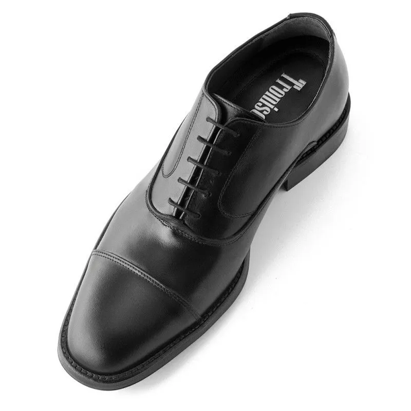 Zapatos Con Alzas Para Hombre Derbi Negro Masaltos