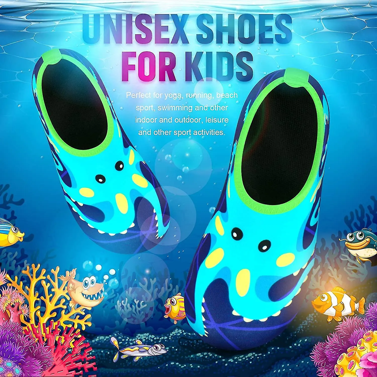 Zapatos de agua para niños pequeños Niños Niñas Zapatos de agua Calcetines de natación para bebés grandes Secado rápido Agua ant