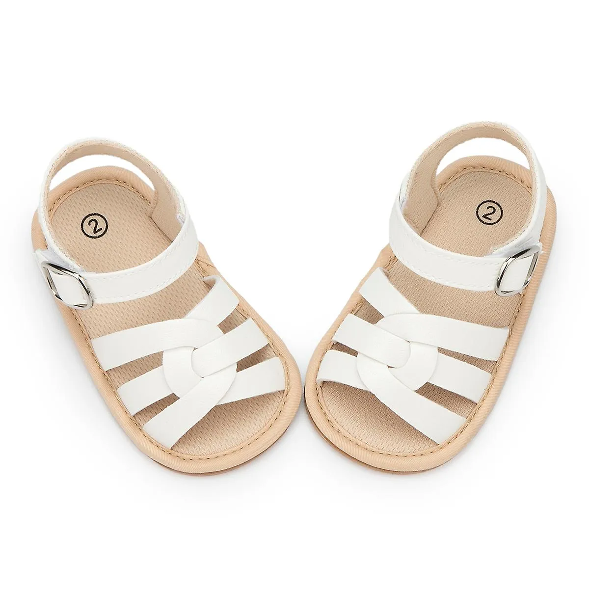 Zapatos de bebé Sandalias infantiles de cuero Goma plana antideslizante Suela suave Niña niña Primeros caminantes Zapatos de cun