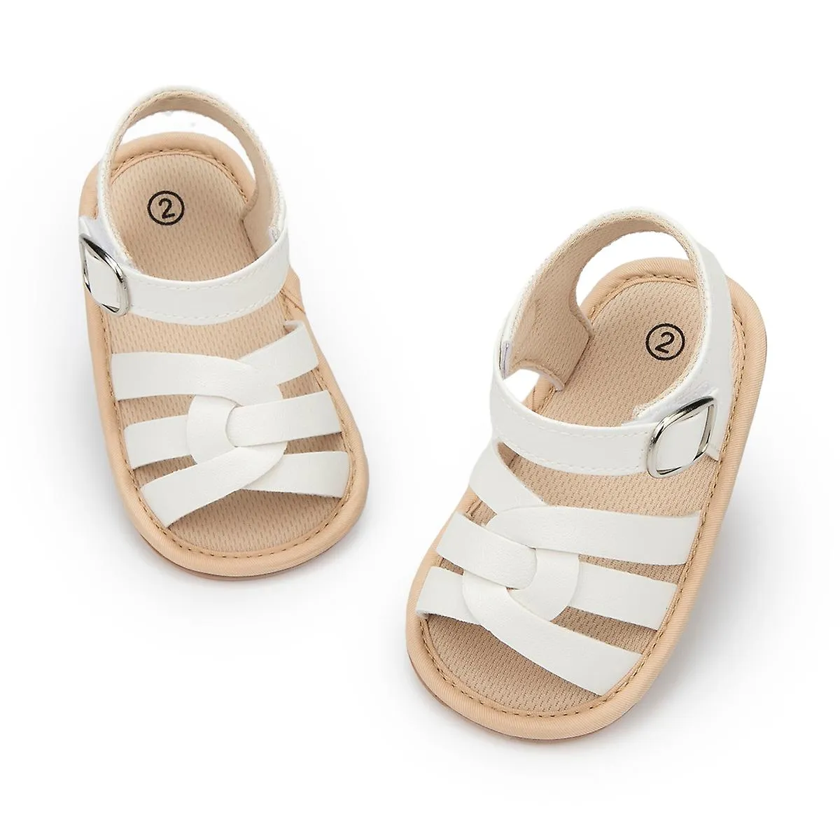 Zapatos de bebé Sandalias infantiles de cuero Goma plana antideslizante Suela suave Niña niña Primeros caminantes Zapatos de cun