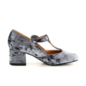 Zapatos De Salón De Textil Eferri Santaella Tacón 5 Cm, Gris (tallas De 36 A 39)