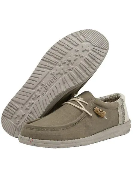 Zapatos Hey Dude Wally Linen Verde para Hombre