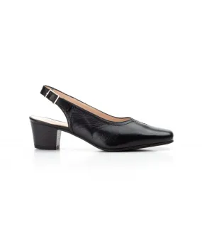 Zapatos Mujer Piel Negro Tacón Ancho Kamatic