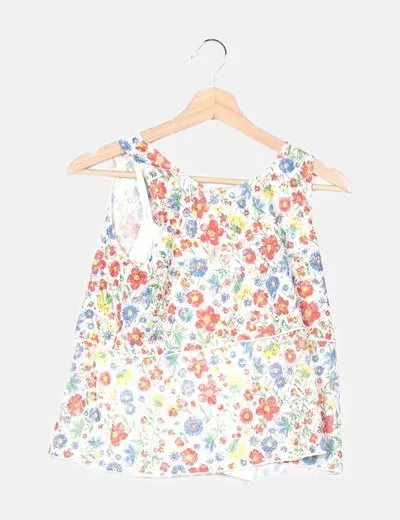 Zara Blusa multicolor estampado floral