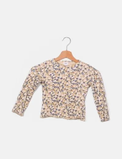 Zara Camiseta multicolor estampado floral