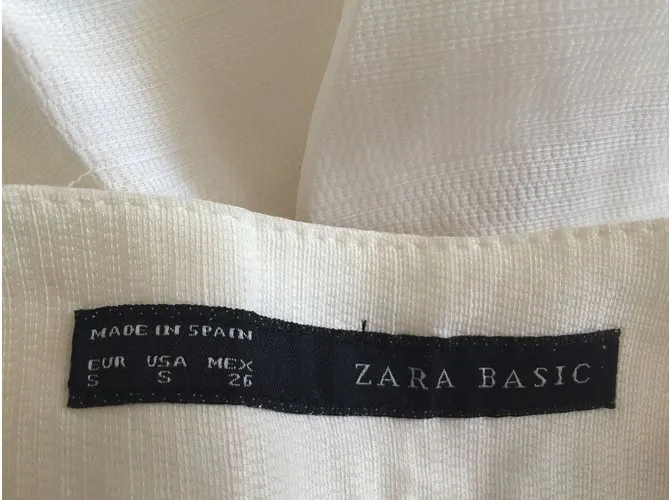 Zara Pantalones, polainas Blanco 
