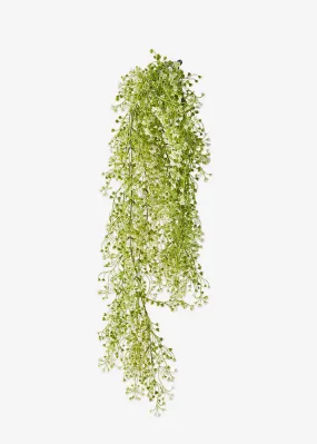 Zarcillo artificial con flores pequeñas Verde-blanco