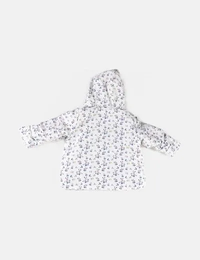 ZY Plumas blanco estampado floral